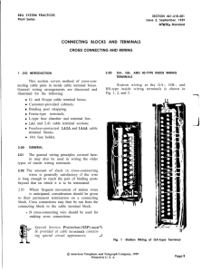 Connecting Blocks and Terminals Cross Connecting and Wiring