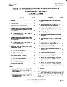 Wiring 108-Type Connectors and 76