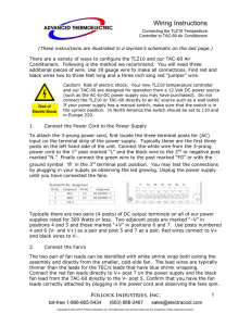 Wiring Instructions for Connecting the TLZ10 Temperature Controller