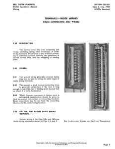 C23.057 Issue 1 - Terminals - Inside Wiring Cross Connecting and