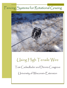 Using High Tensile Wire - University of Wisconsin