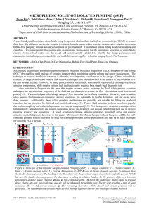 MICROFLUIDIC SOLUTION ISOLATED PUMPING (µSIP)