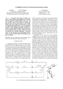 A Simplified System for Subsynchronous Resonance Studies