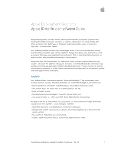 Apple Deployment Programs Apple ID for Students: Parent Guide