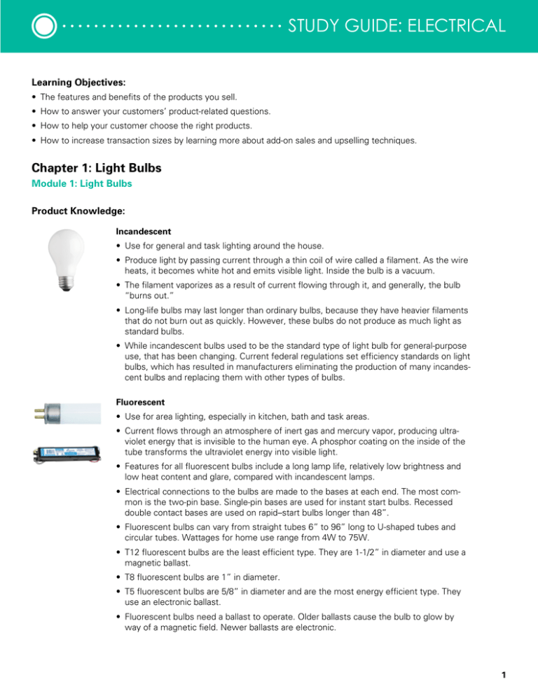 study guide: electrical