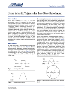 Using Schmitt Triggers for Low Slew-Rate Input