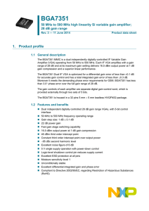 BGA7351 50 MHz to 500 MHz high linearity Si variable gain