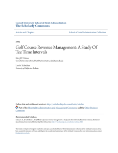 A Study Of Tee Time Intervals - The Scholarly Commons