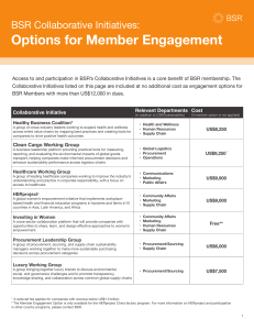 Options for Member Engagement