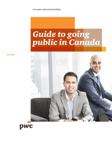Guide to going public in Canada