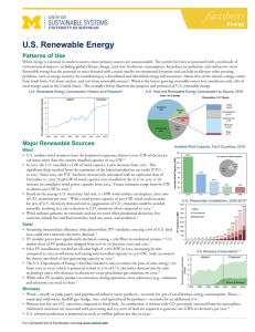 US Renewable Energy - Center for Sustainable Systems