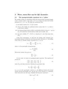 3 Wave, mean flow eqs for QG dynamics