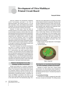 Development of Ultra-Multilayer Printed Circuit Board