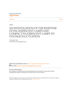 an investigation of the response of incandescent lamps