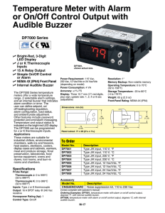 Temperature Meter with Alarm or On/Off Control Output with Audible