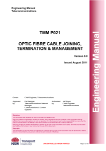 TMM P021 Optic Fibre Cabling Joining,Termination and Management