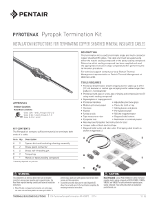 Pyropak Termination Kit - Pentair Thermal Management