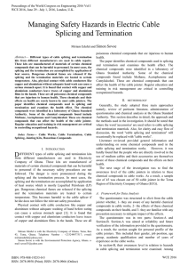 Managing Safety Hazards in Electric Cable Splicing and Termination