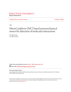 MicroCantilever (MC) based nanomechanical sensor for detection of