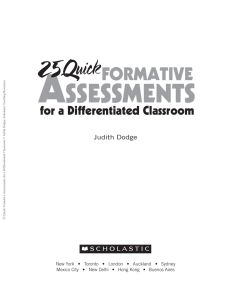 25 Quick Formative Assessments