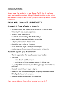 pros and cons of university