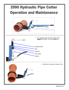 1. Turn adjusting screw until outer collar is at it`s lowest limit of travel