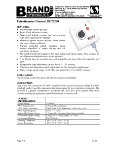 Potentiometer Control: EC20200