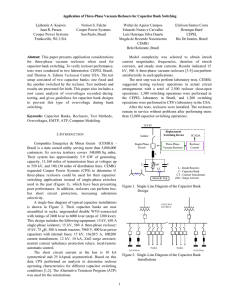 Application of Three-Phase Vacuum Reclosers for Capacitor