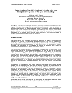 Determination of the diffusion length of solar cells from the spectral