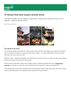 10 Homes First-time Buyers Should Avoid