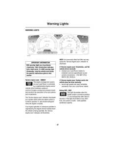 Warning Lights - Land Rover Forums