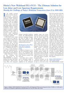 Hittite`s New Wideband PLL+VCO - The Ultimate Solution for Low