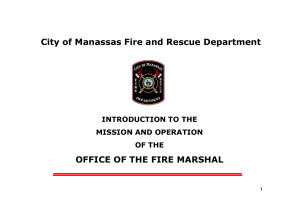 Office of the Fire Marshal: An Introduction
