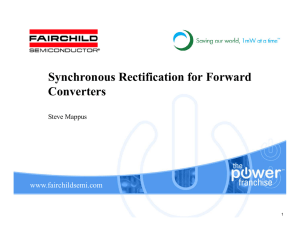 Synchronous Rectification for Forward Converters