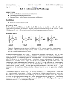 Lab 4: Multisim and the Oscilloscope