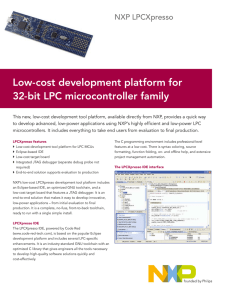 Low-cost development platform for 32- bit LPC microcontroller family