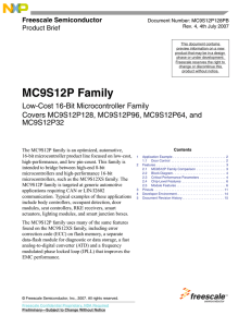 MC9S12P128PB, MC9S12P Family Low-Cost 16