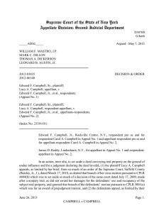 Campbell v Campbell - New York State Unified Court System