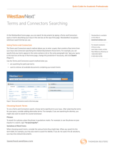 Terms and Connectors Searching