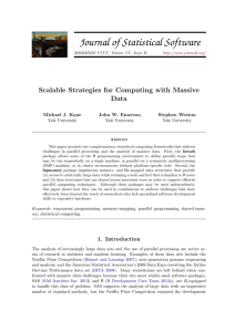Preprint: Scalable Strategies for Computing with Massive Data