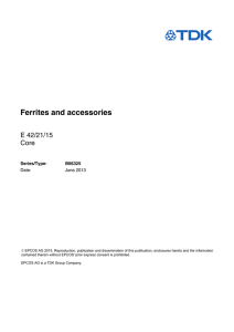 Ferrites and accessories - E 42/21/15 - Core
