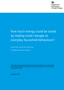 How much energy could be saved by making small