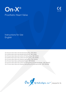 On-X Heart Prosthetic Heart Valve IFU Rev N