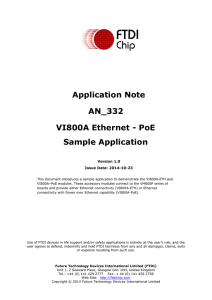 VI800A Ethernet - PoE Sample Application