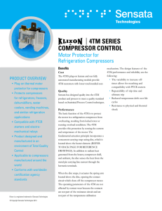 Motor Protector for Refrigeration Compressors