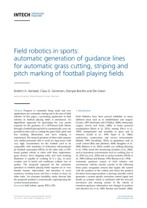 Field robotics in sports: automatic generation of guidance lines for
