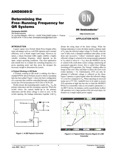 AND8089/D Determining the Free-Running Frequency for QR Systems