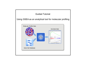Guided Tutorial: Using GSEA as an analytical tool for