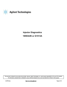 Injector Diagnostics-18593A/B or G1513A