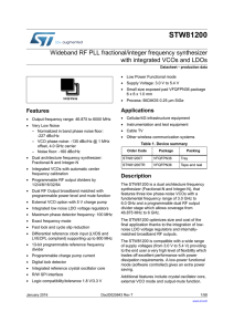 Wideband RF PLL fractional/integer frequency synthesizer with